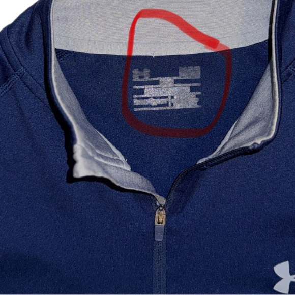 Under Armour Men’s Large 1/4 Zip Pullover Long Sleeve Shirt Blue Training Top - Picture 6 of 11